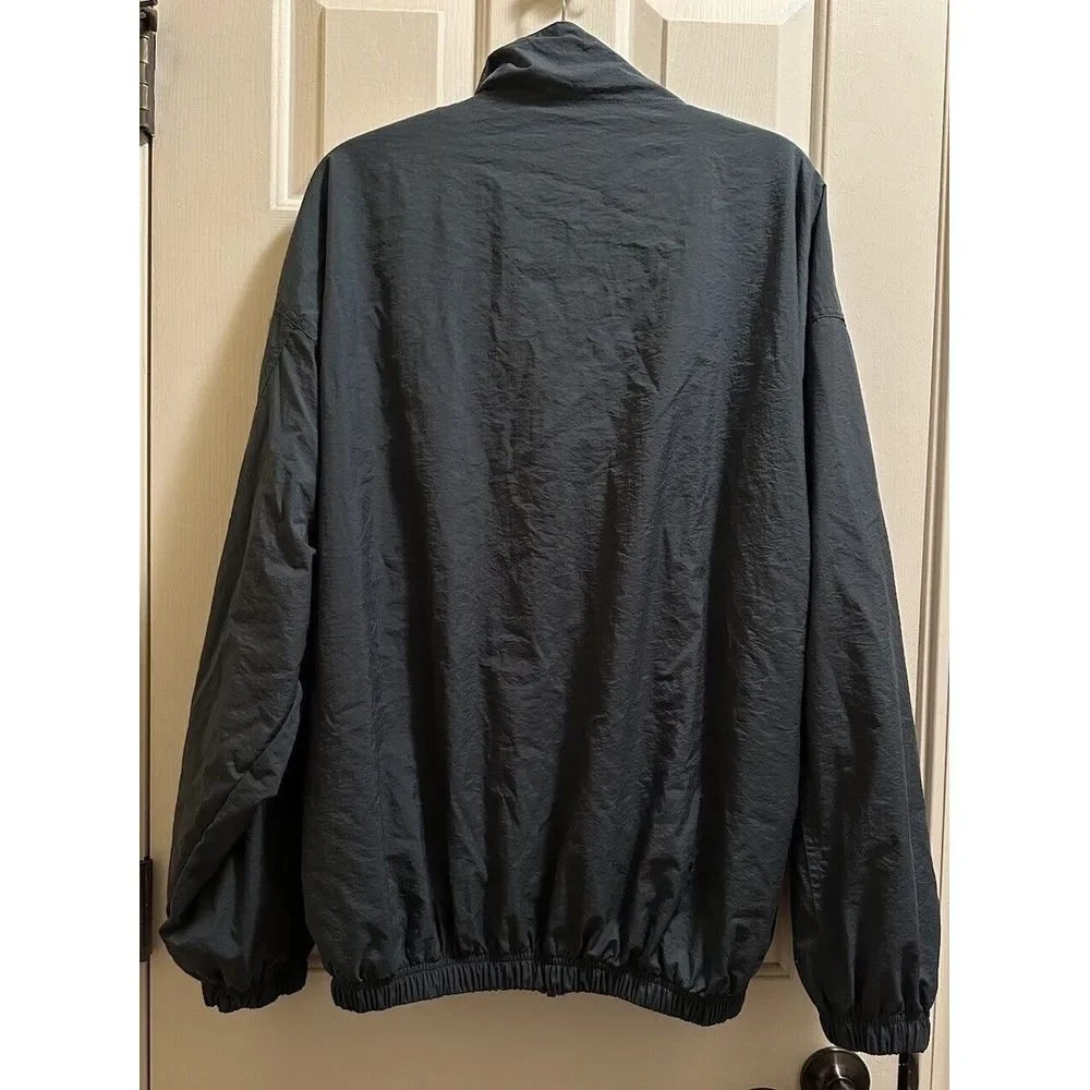 Vintage Russell Jacket Mens XL Dark Green Athletic Full Zip Windbreaker 90's‎